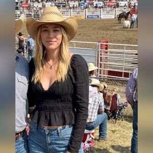 Free People Chloe Top in Black size L